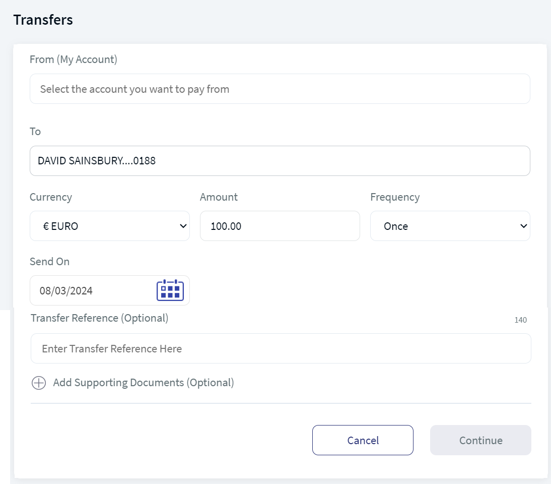 Transfer Cash